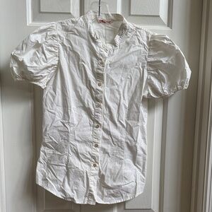 Women's White Button-Up Top